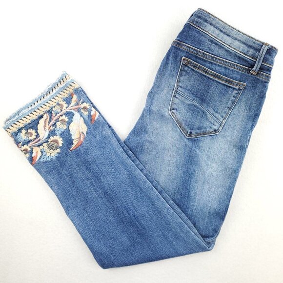 Driftwood Colette Classic Fit Jeans Floral Raw Hem Women's "29x26" Actual 31x26 - Picture 6 of 11